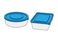 It is an illustration of Tupperware storage container. Royalty Free Stock Photo